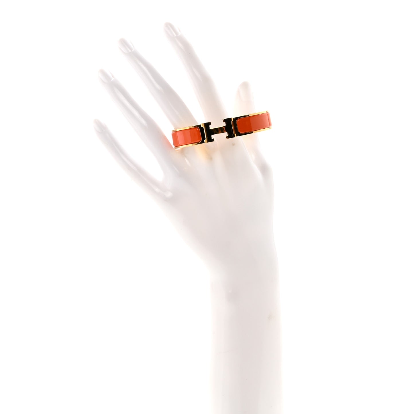 Enamel Narrow Clic Clac H Bracelet PM Orange
