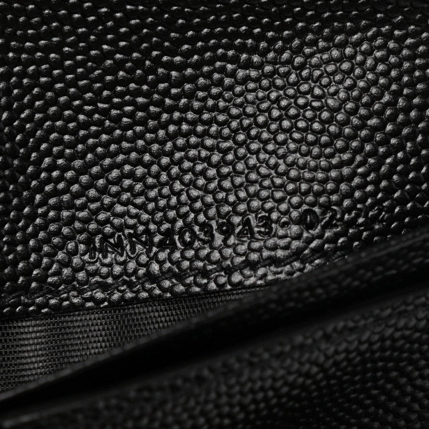 Saint Laurent Grain De Poudre Matelasse Chevron Monogram Compact Tri Fold Wallet Black 7 of 8