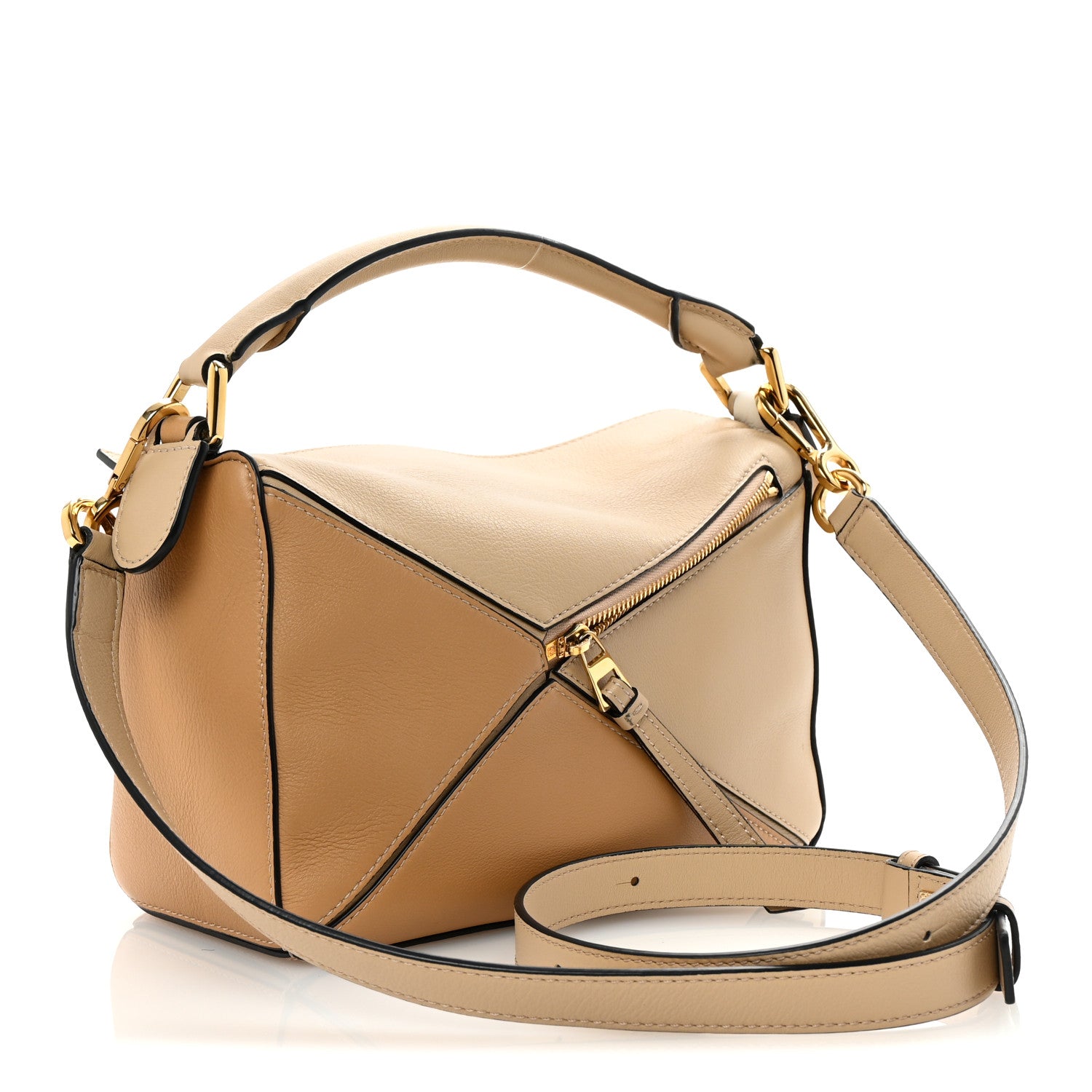 Loewe Calfskin Small Puzzle Bag Dusty Beige Soft White 3 of 9