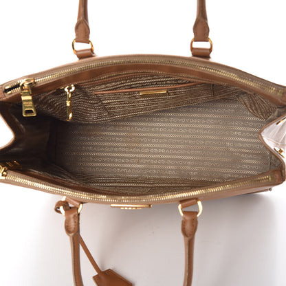 Prada Saffiano Large Galleria Double Zip Tote Caramel 5 of 21