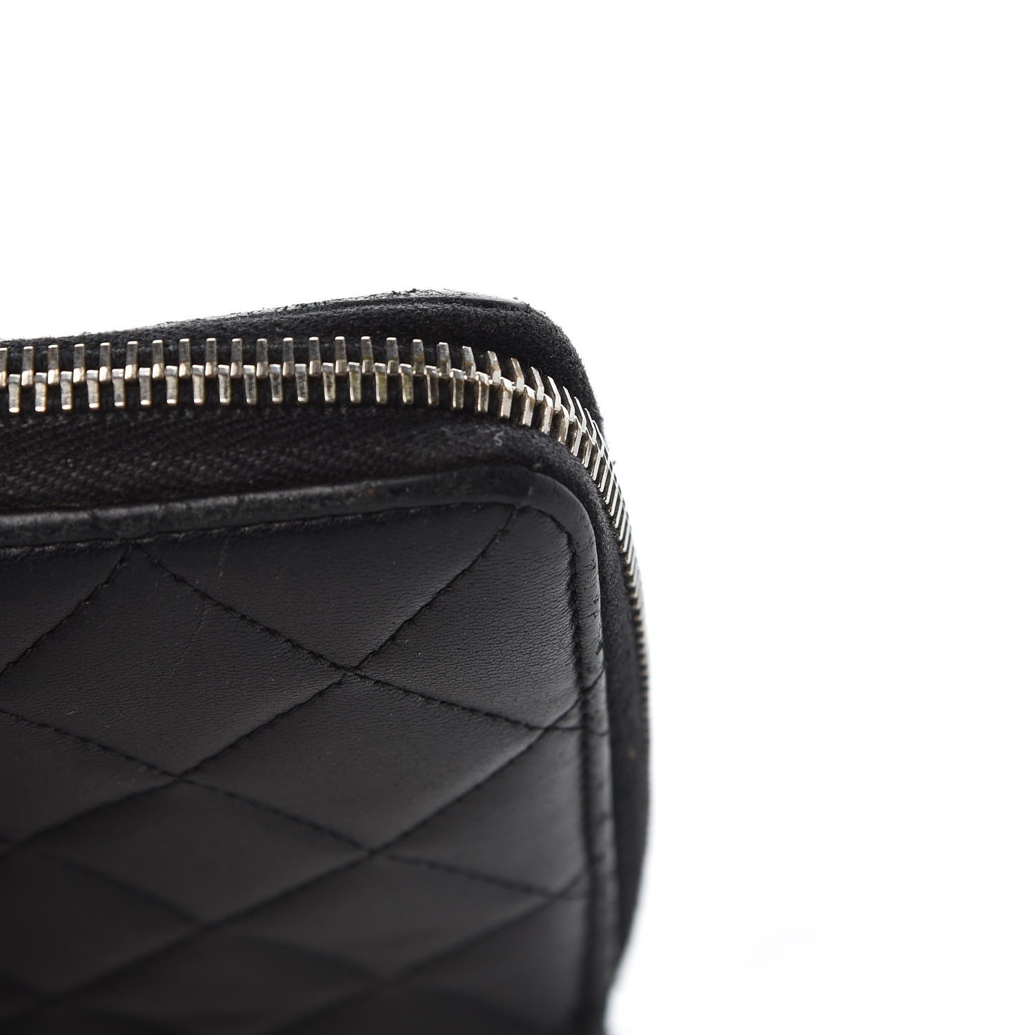 Chanel Lambskin Quilted Large Zip Around Organizer Wallet Black 11 of 14