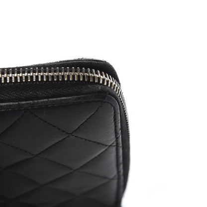 Chanel Lambskin Quilted Large Zip Around Organizer Wallet Black 11 of 14
