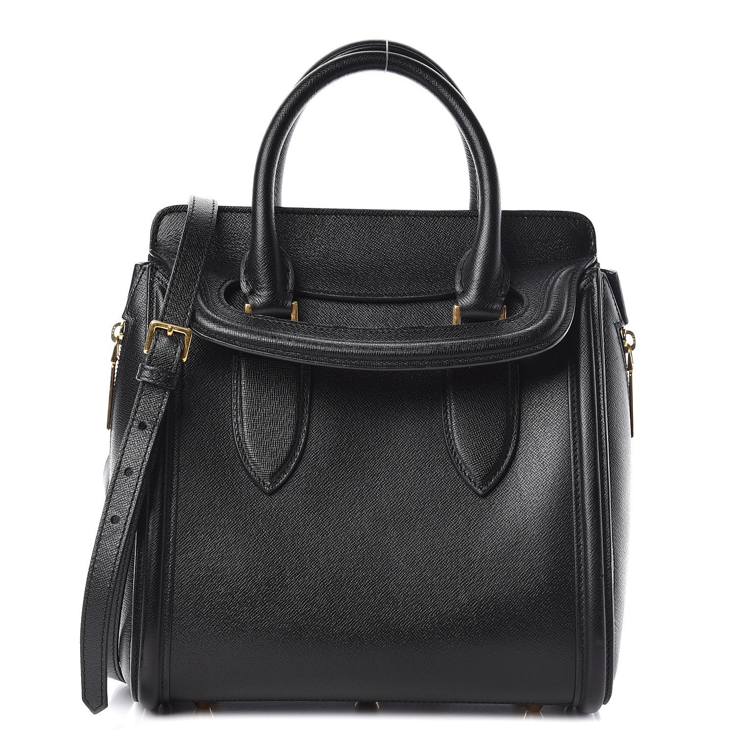 Grained Calfskin Large Heroine Black