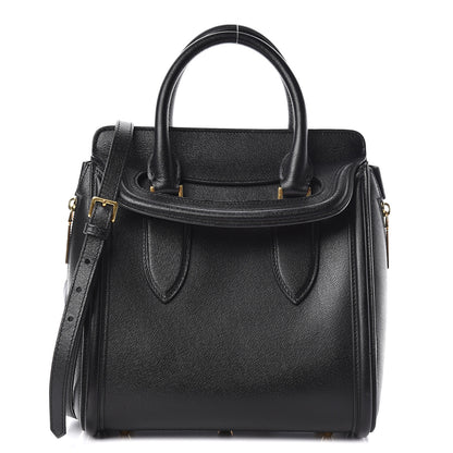Alexander McQueen Grained Calfskin Large Heroine Black 1 of 18
