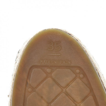 Chanel Mesh Lambskin Check Print CC Espadrilles 35 Blue Black White 9 of 9