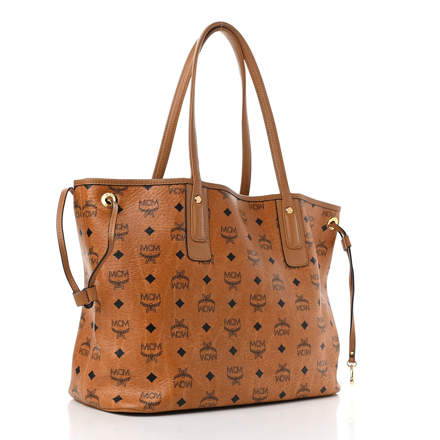 Visetos Medium Liz Reversible Shopper Tote Cognac