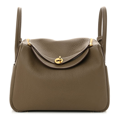 Hermes Taurillon Clemence Lindy 30 Etoupe 1 of 10