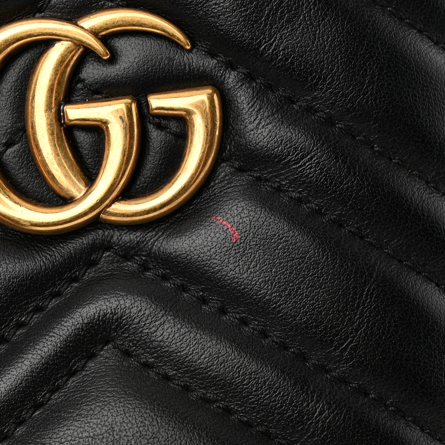 Gucci Calfskin Matelasse Mini GG Marmont 2.0 Bucket Bag Black 14 of 15