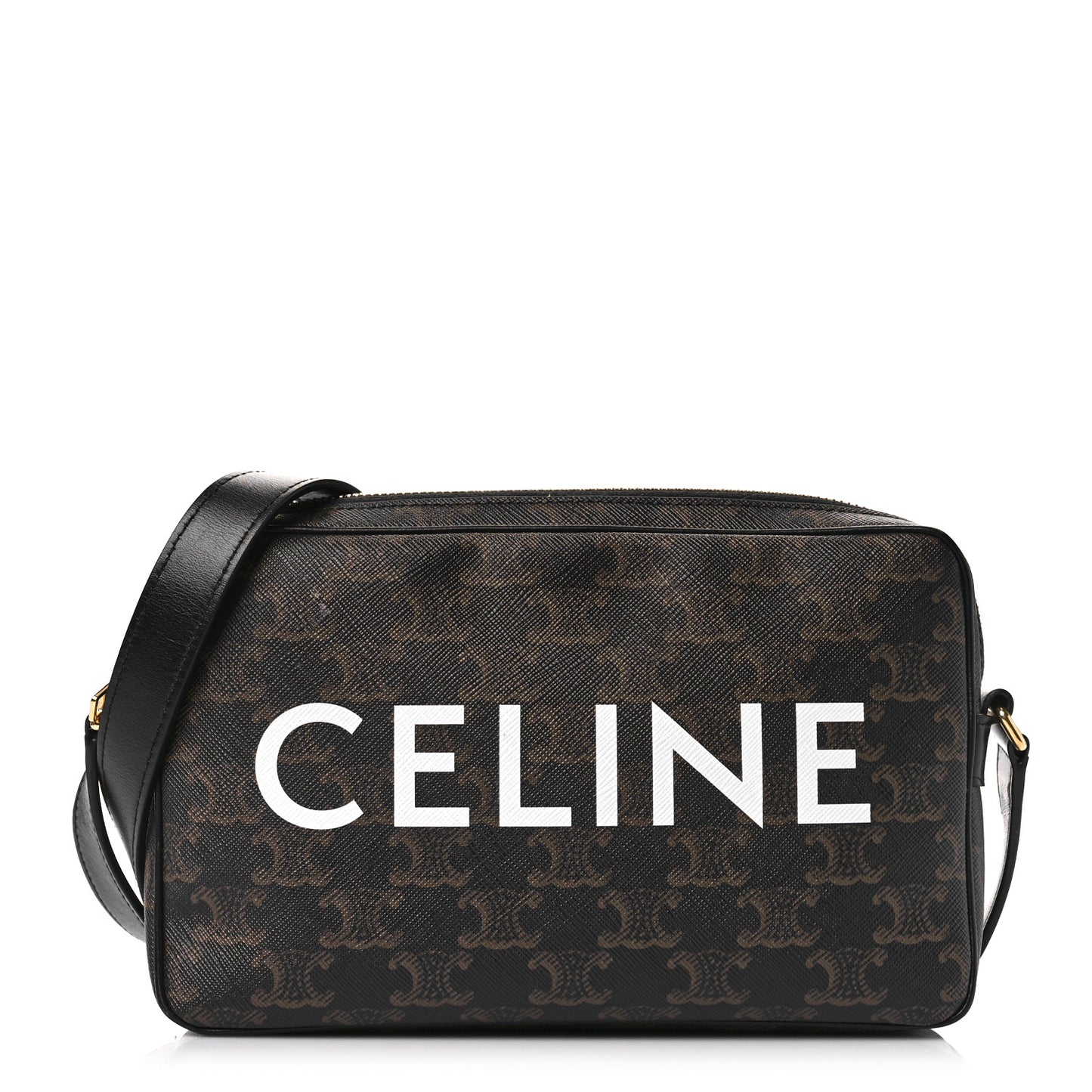 Triomphe Canvas Medium Messenger Bag Black