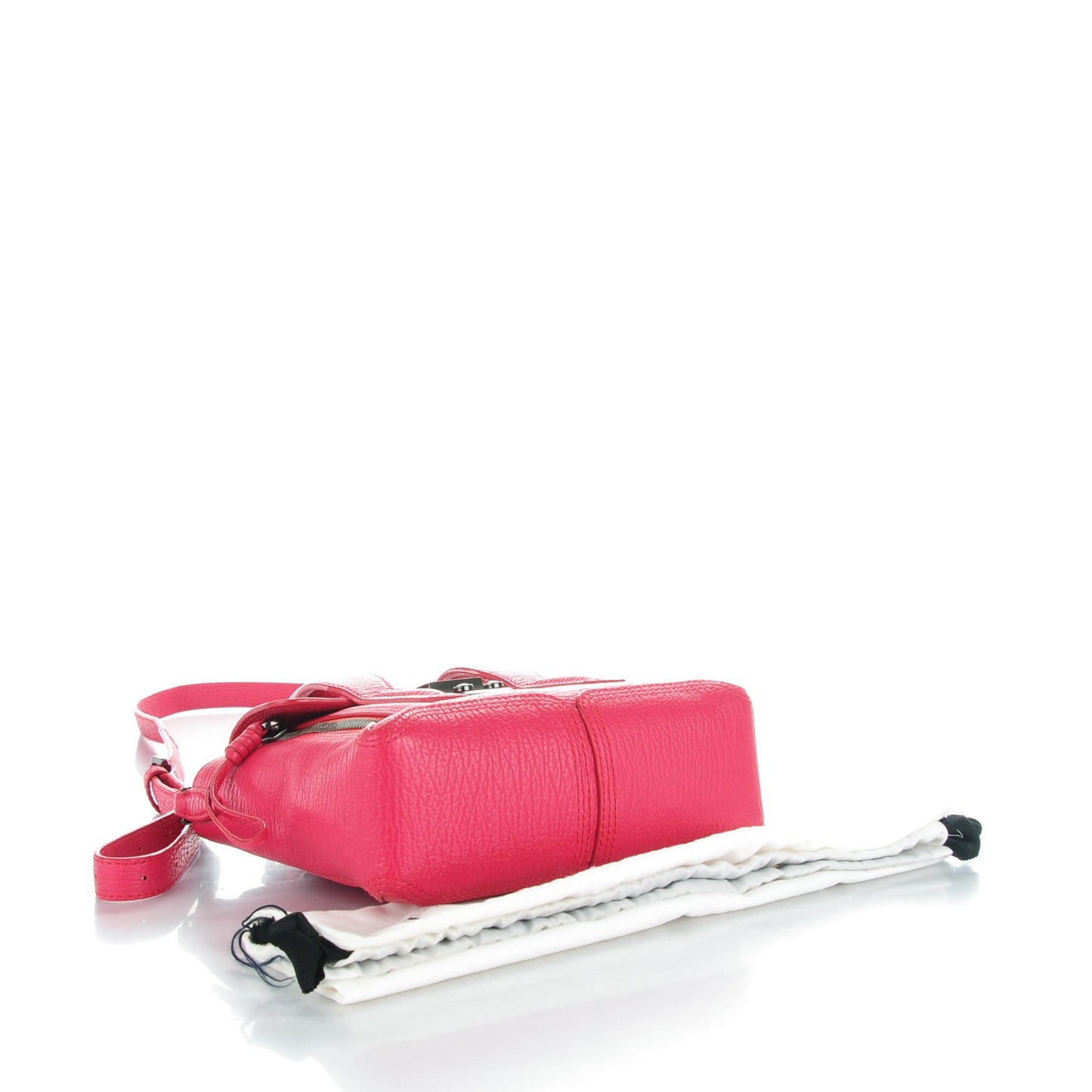 3.1 Textured Calfskin Mini Pashli Satchel Raspberry