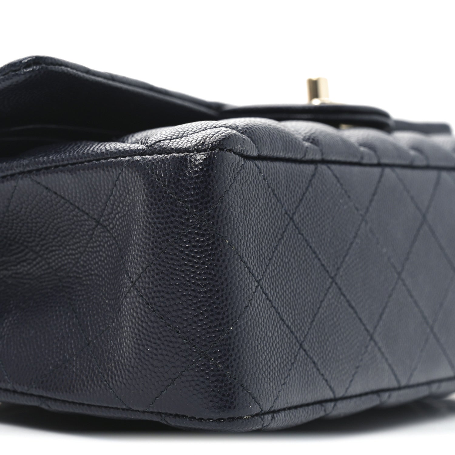 Chanel Caviar Quilted Medium Double Flap Navy 9 of 10