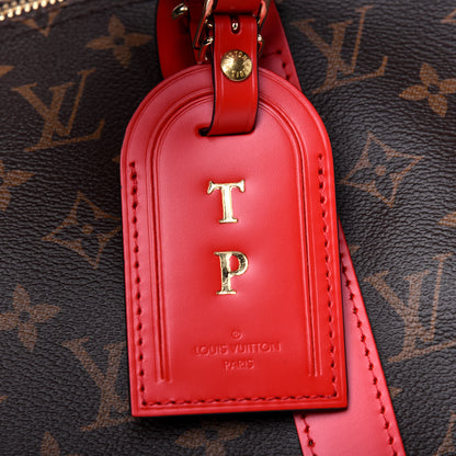 Louis Vuitton Calfskin Monogram Keepall Bandouliere 50 Coquelicot 10 of 12