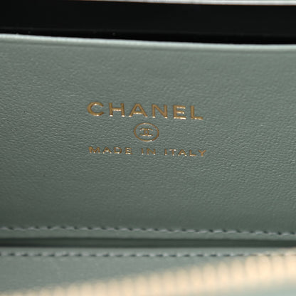 Chanel Metallic Lambskin Quilted Small CC Dynasty Vanity Case With Chain Grey 6 of 11