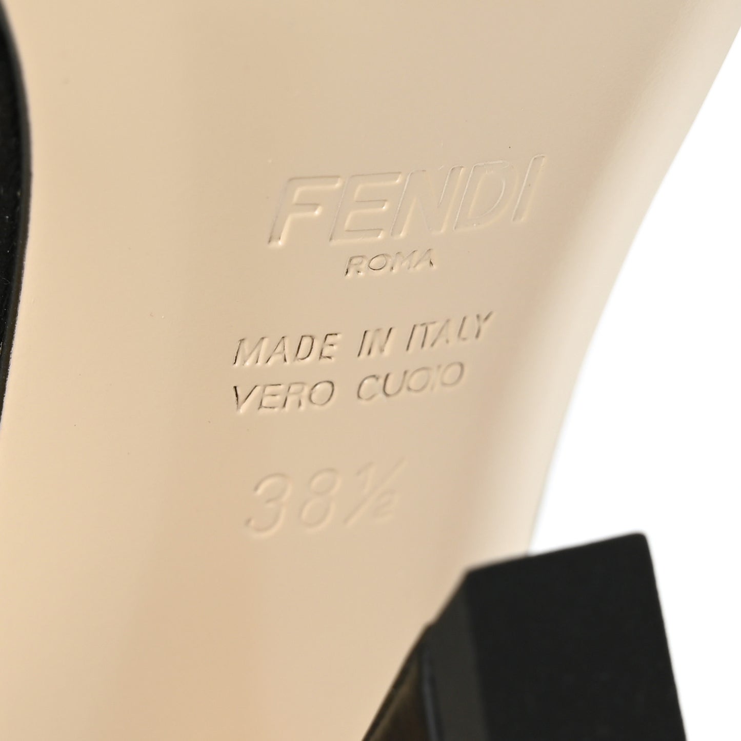 Calfskin Karligraphy Embossed Ffreedom Mules 38.5 Black