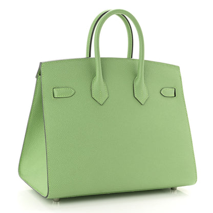 Hermes Epsom Birkin Sellier 25 Vert Criquet 3 of 11
