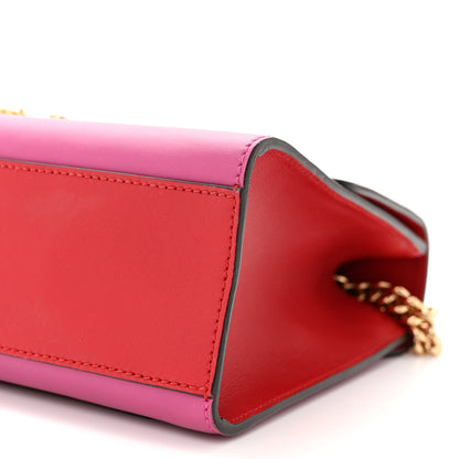 Gucci Moon Calfskin Bi-Color Medium Padlock Shoulder Bag New Rosette Hibiscus Red 10 of 10