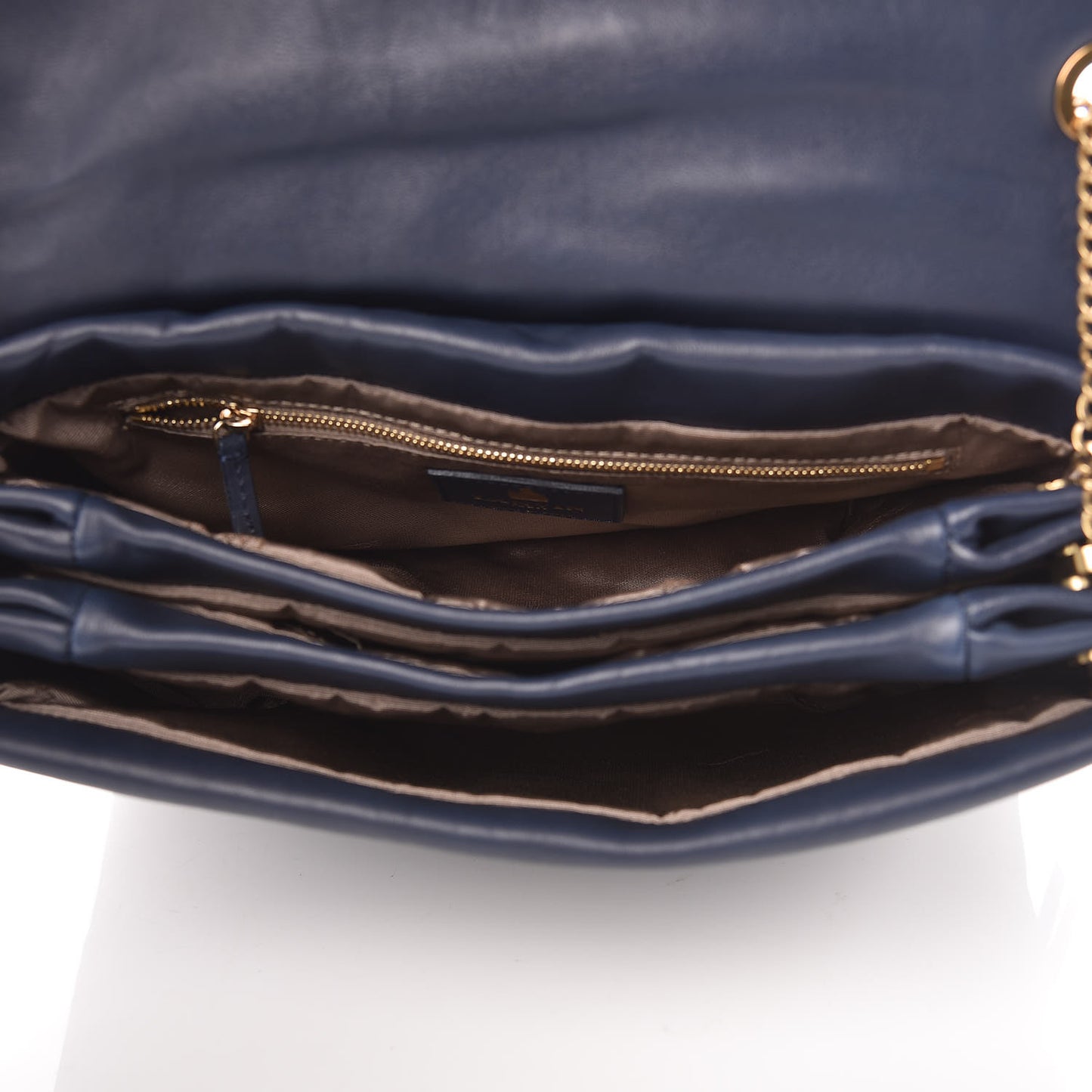 Lambskin Quilted Medium Sugar Flap Shoulder Bag Navy