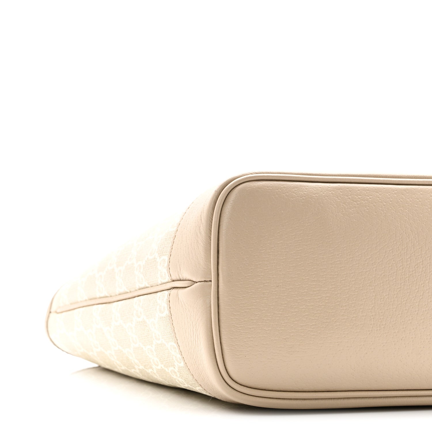 Gucci GG Supreme Monogram Textured Dollar Calfskin Small Ophidia Shoulder Tote Bag Beige Mystic White Oatmeal 9 of 10