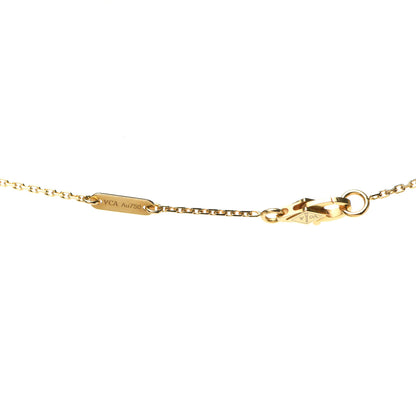 Van Cleef & Arpels 18K Yellow Gold Mother of Pearl Sweet Alhambra Butterfly Pendant Necklace 4 of 7