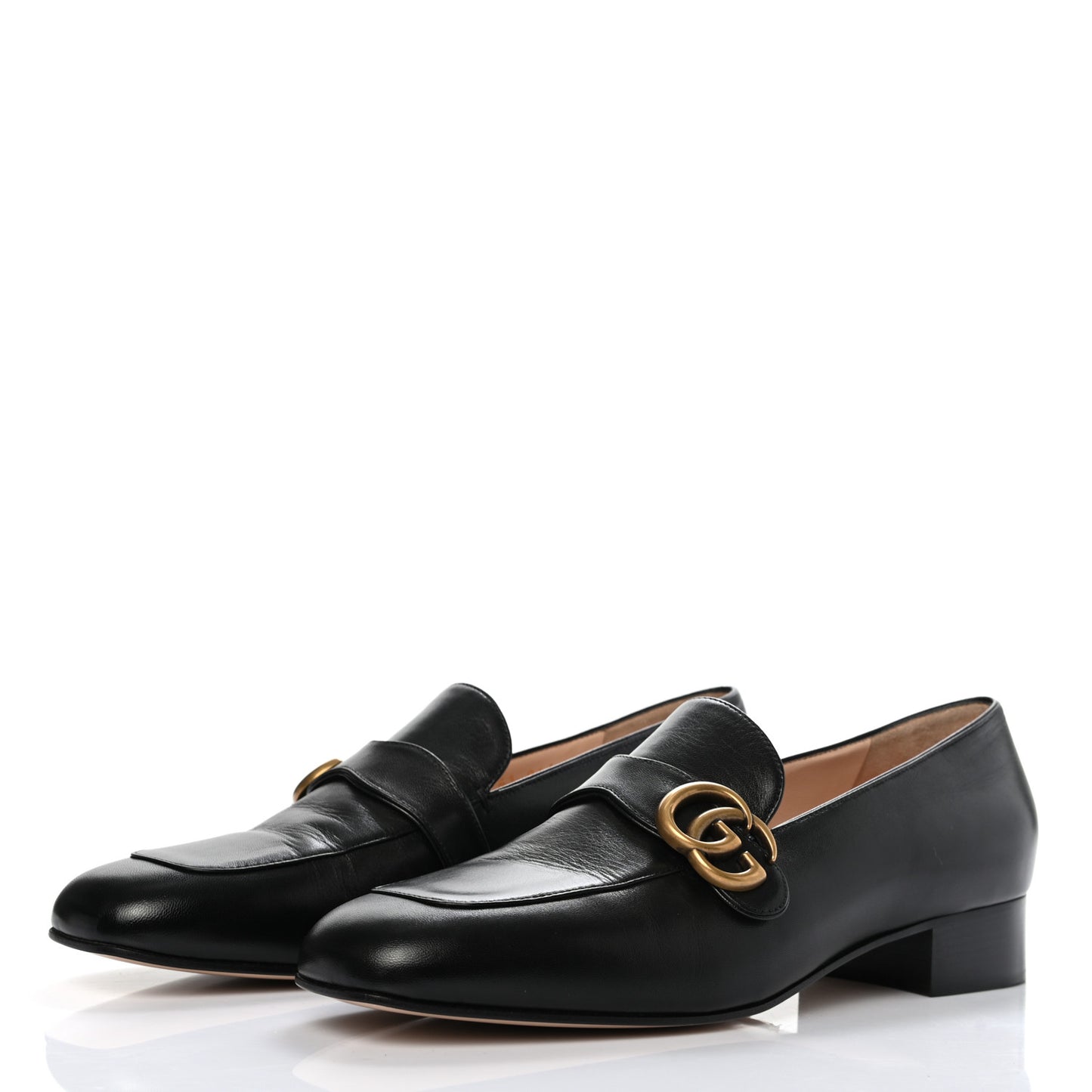 Malaga Kid Womens GG Marmont Loafers 41 Black