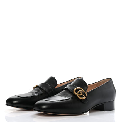 Gucci Malaga Kid Womens GG Marmont Loafers 41 Black 3 of 9