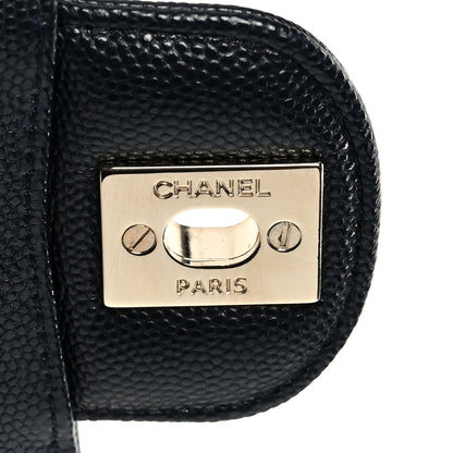 Chanel Caviar Quilted Medium Double Flap Navy 7 of 12