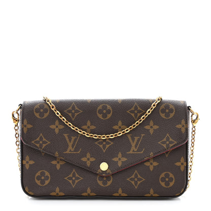 Louis Vuitton Monogram Pochette Felicie Chain Wallet Fuchsia 3 of 14