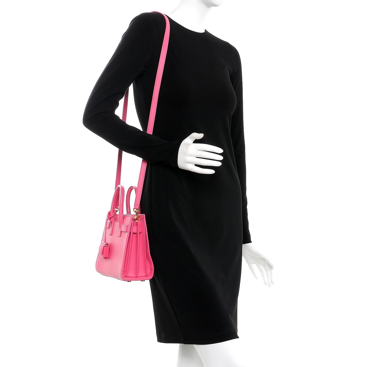 Calfskin Nano Sac De Jour Lipstick Fuchsia