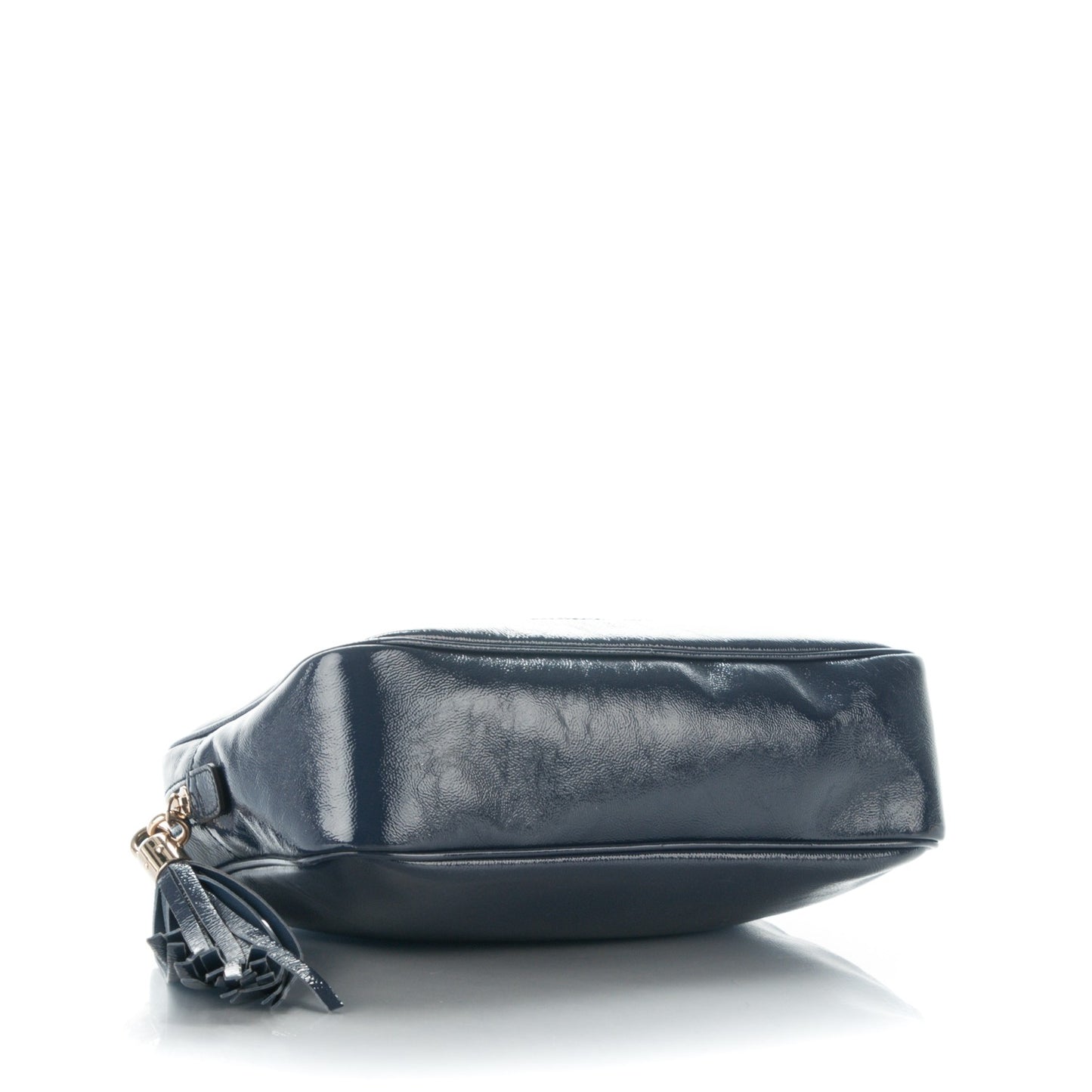 Soft Patent Small Soho Bowler Uniform Blue