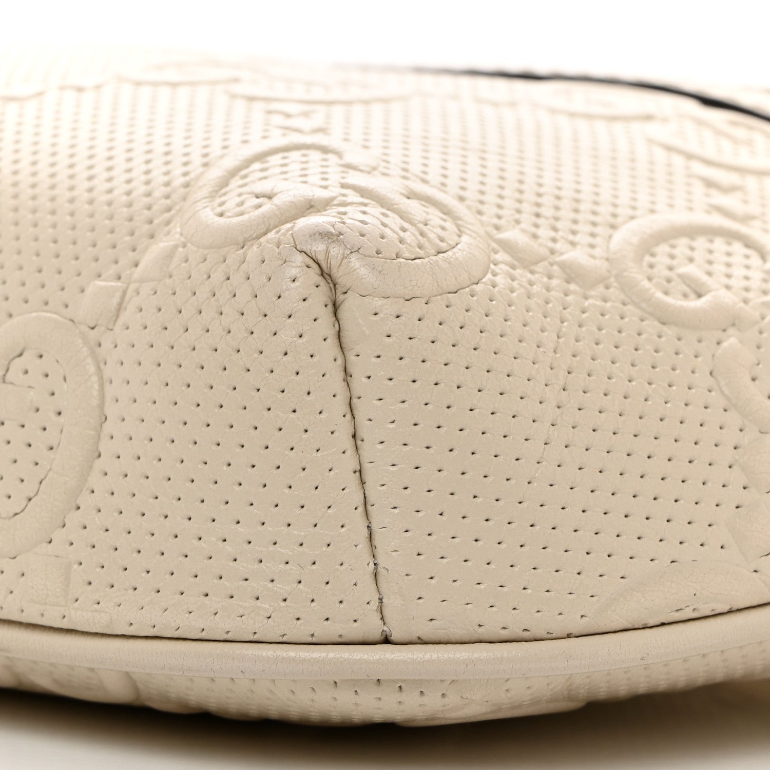 Gucci Calfskin GG Tennis Embossed Belt Bag Mystic White 10 of 13