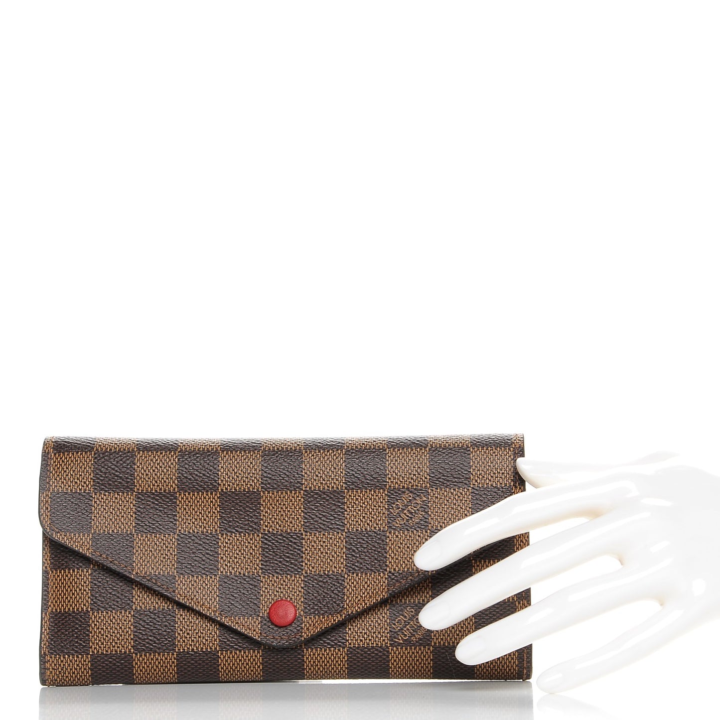 Damier Ebene Josephine Wallet Red