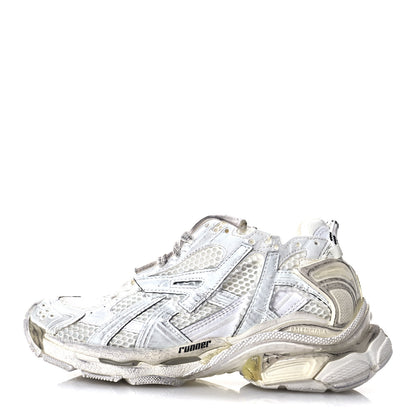 Balenciaga Mesh Rubber Monocolor Womens Runner Sneakers 36 White 1 of 8