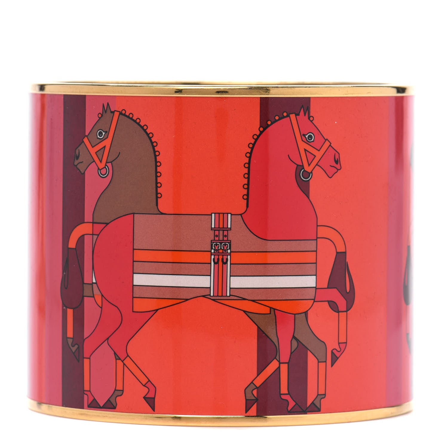 Hermes Enamel Printed Mega Wide Nouveau Rocabar Bracelet 70 3 of 4