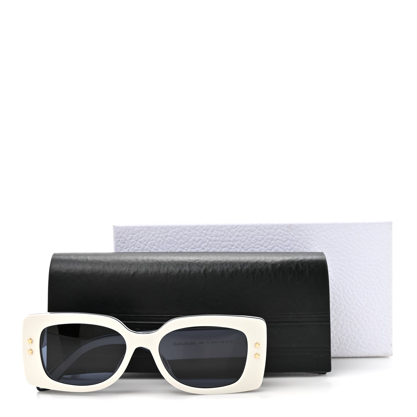 Diorpacific S1U Square Sunglasses White Blue