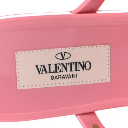 Valentino Garavani PVC Jelly Rockstud Caged Flat Thong Sandals 37 Dawn Pink 8 of 8