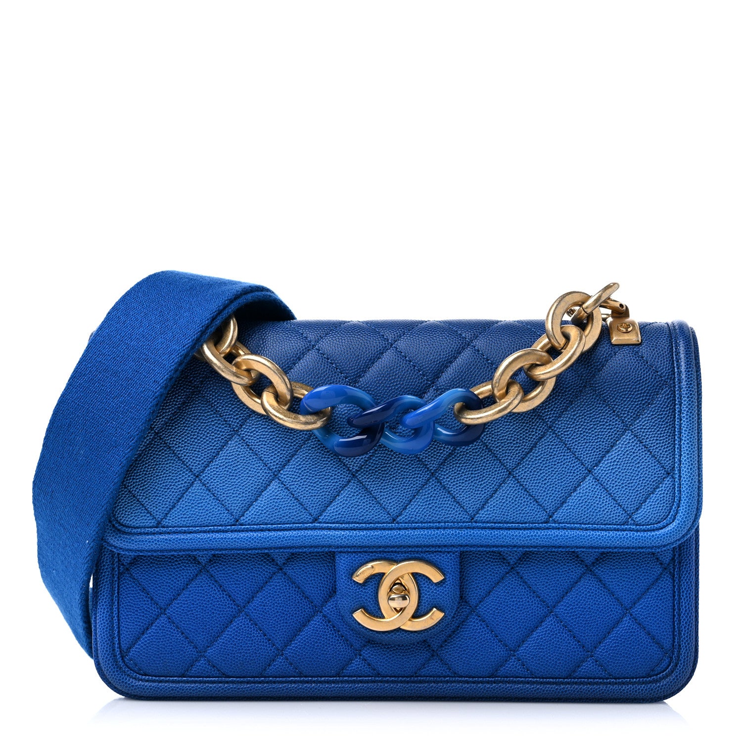 Chanel Caviar Quilted Medium Sunset On The Sea Flap Blue 1 of 15