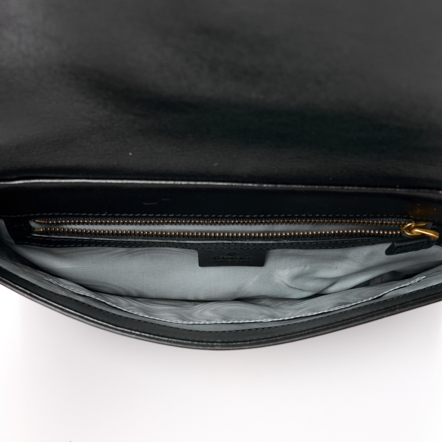Gucci Calfskin Diagonal GG Medium Thiara Double Envelope Shoulder Bag Emerald Green Black 5 of 13