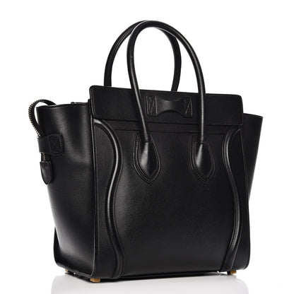 Celine Smooth Calfskin Micro Luggage Black 3 of 16