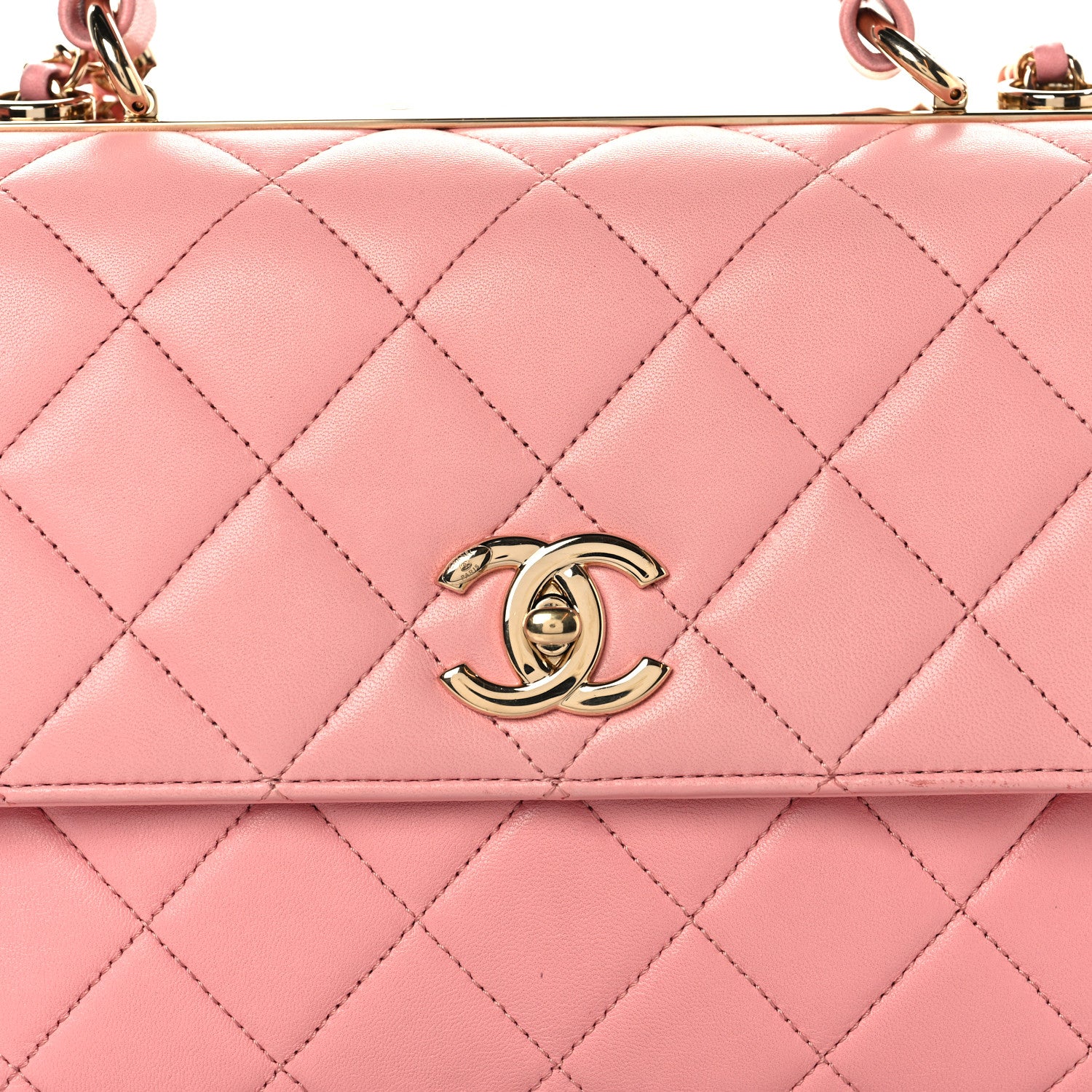 Chanel Lambskin Quilted Medium Trendy CC Flap Dual Handle Bag Pink 9 of 12