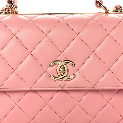 Chanel Lambskin Quilted Medium Trendy CC Flap Dual Handle Bag Pink 9 of 12