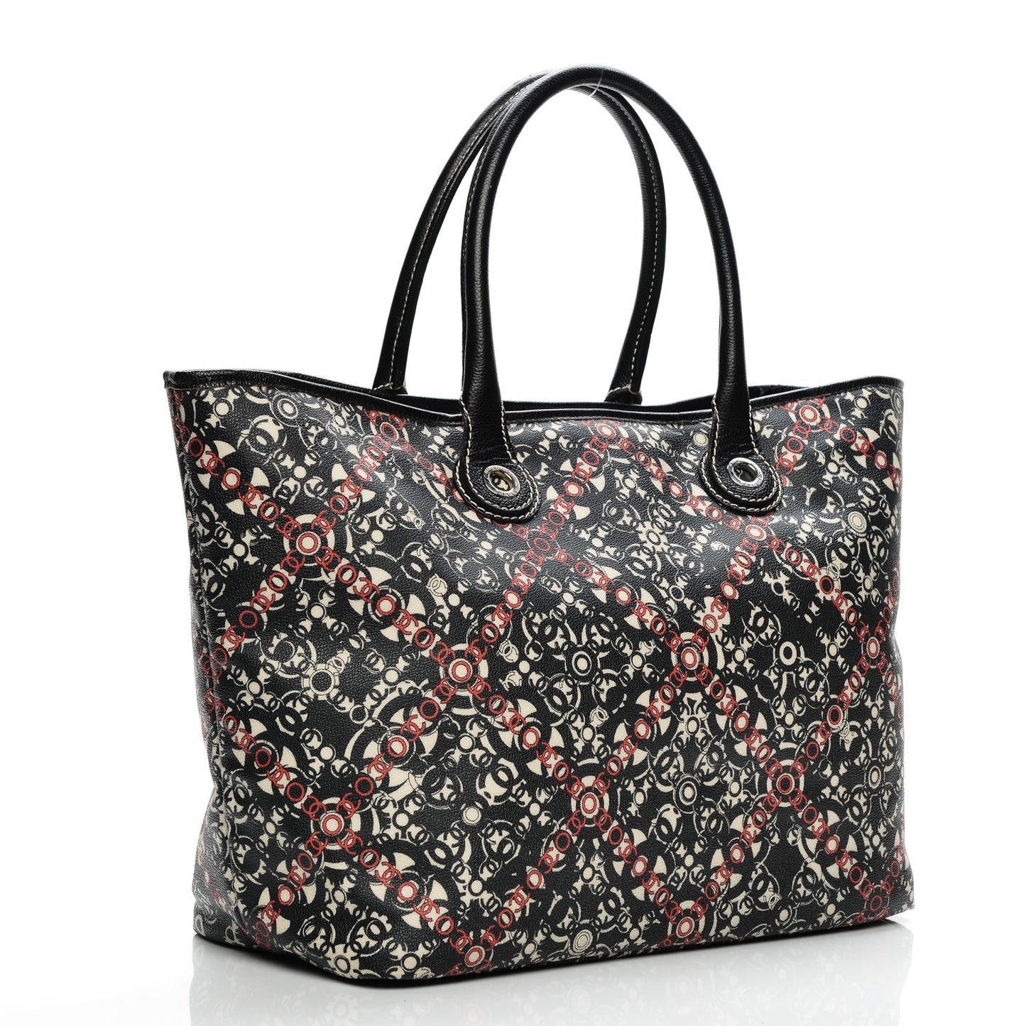 Coated Canvas Coco Tote Black