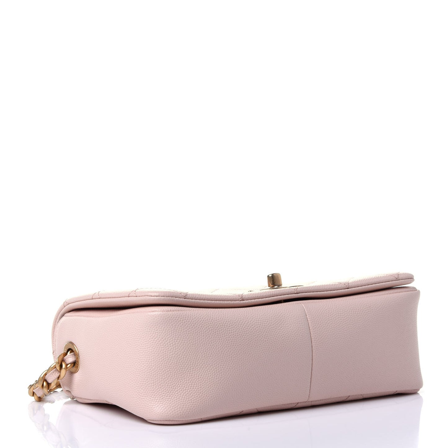 Caviar Quilted Small Fashion Therapy Flap Bag Beige