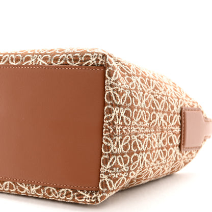 Loewe Jacquard Anagram Calfskin Small Cubi Bag Tan Pecan 10 of 10