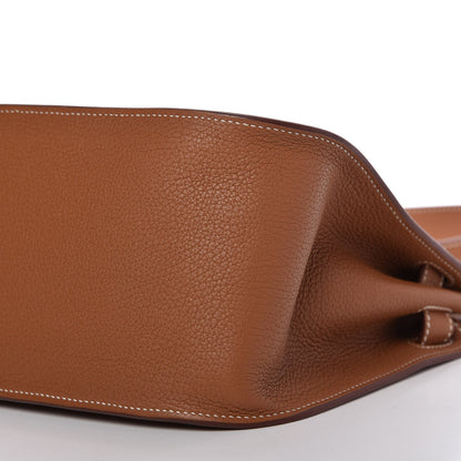 Hermes Taurillon Clemence Jypsiere 28 Gold 7 of 11