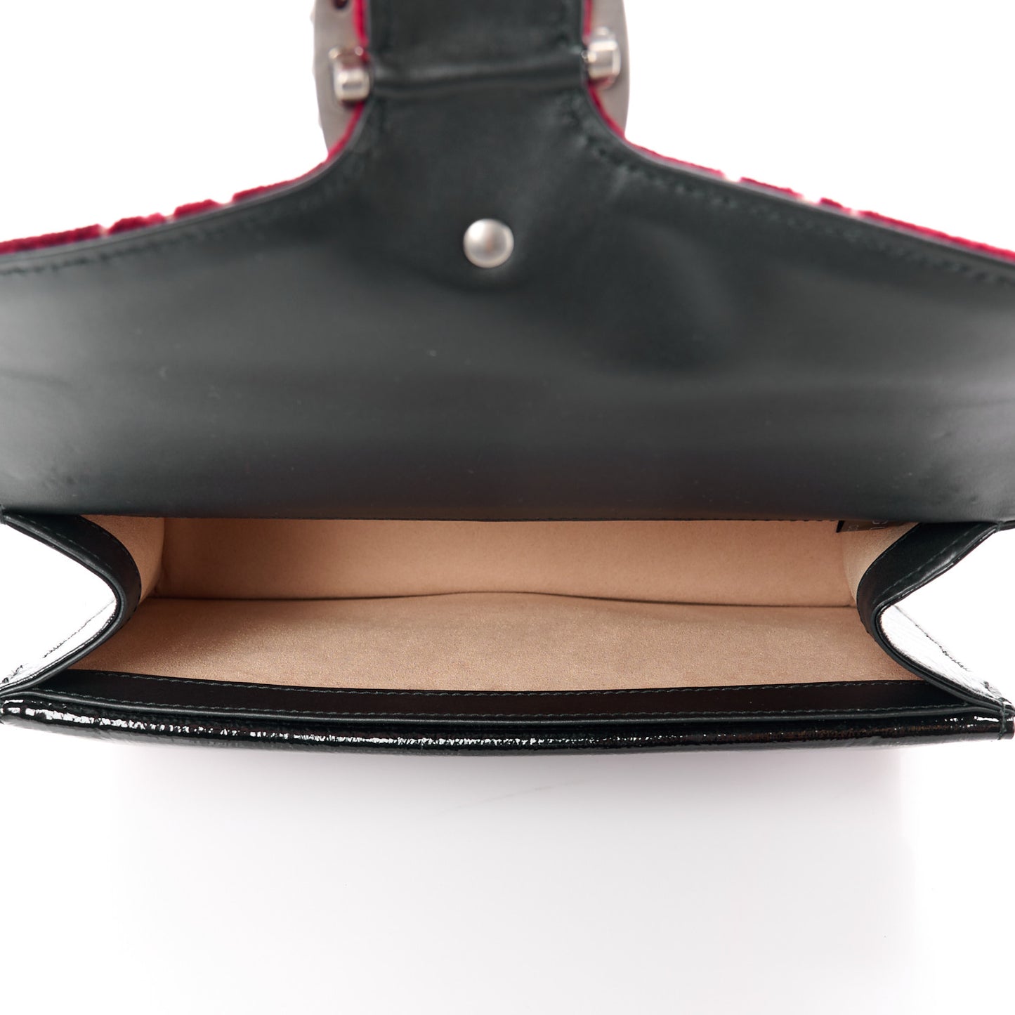 Velvet Skipper Crystal GG Monogram Small Dionysus Shoulder Bag Red Cipria Black Black Diamond