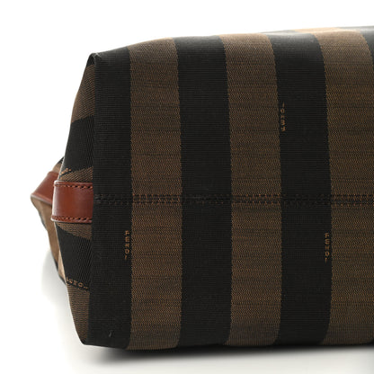 Fendi Pequin Cuoio Vegetale Large Hobo Tobacco Black Cuoio 11 of 12