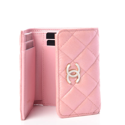 Chanel Iridescent Caviar Quilted Small Flap Wallet Rose Pink 5 of 9