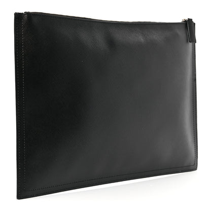 Givenchy Textured Coated Canvas Madonna Print Large Cosmetic Pouch Black 3 of 11