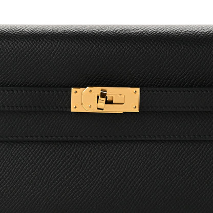 Hermes Epsom Kelly Wallet To Go Black 14 of 19