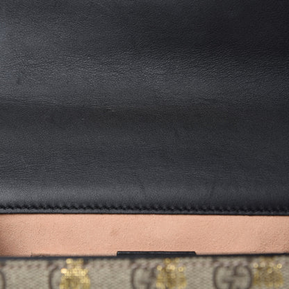 Gucci GG Supreme Monogram Bees Small Padlock Shoulder Bag Black 13 of 14